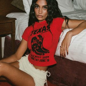Texas Baby Tee Red