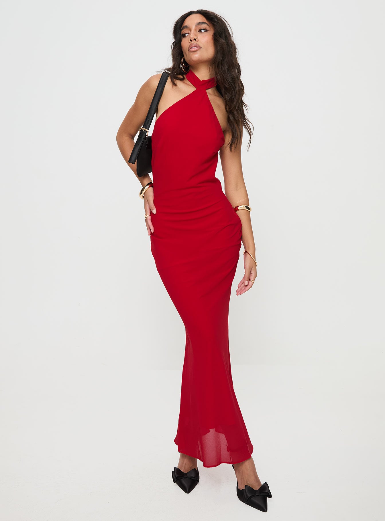 Abriela Maxi Dress Red - Image 2