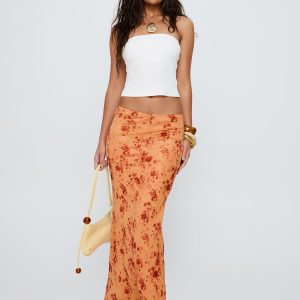 Shepherd Maxi Skirt Orange Multi