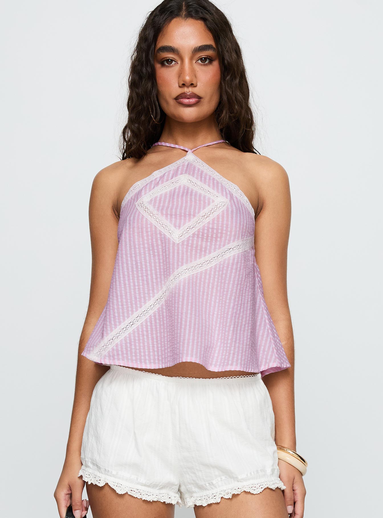 Jezabele Halter Top Pink Stripe - Image 2