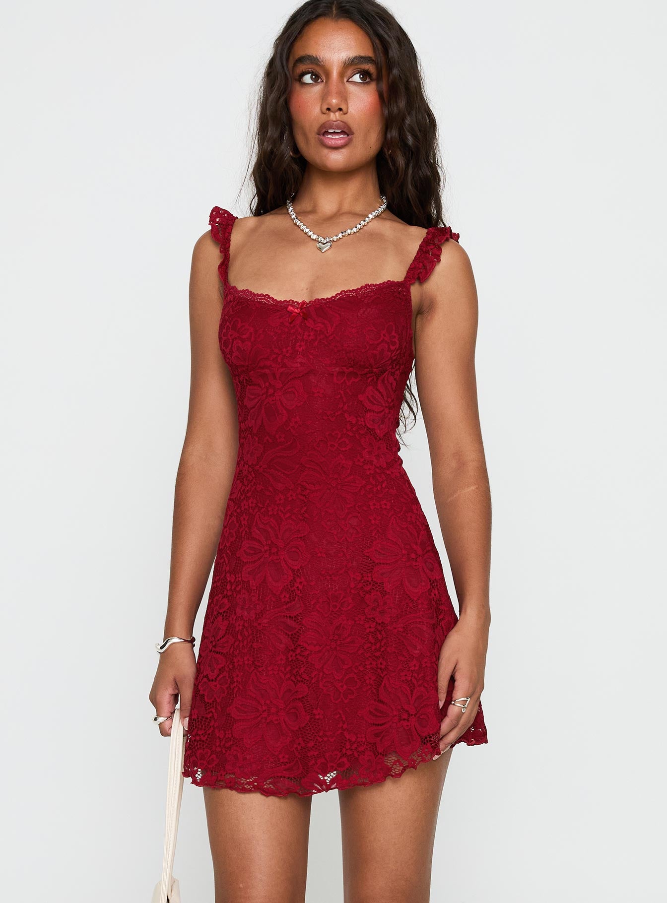 Beacall Mini Dress Red Petite - Image 2