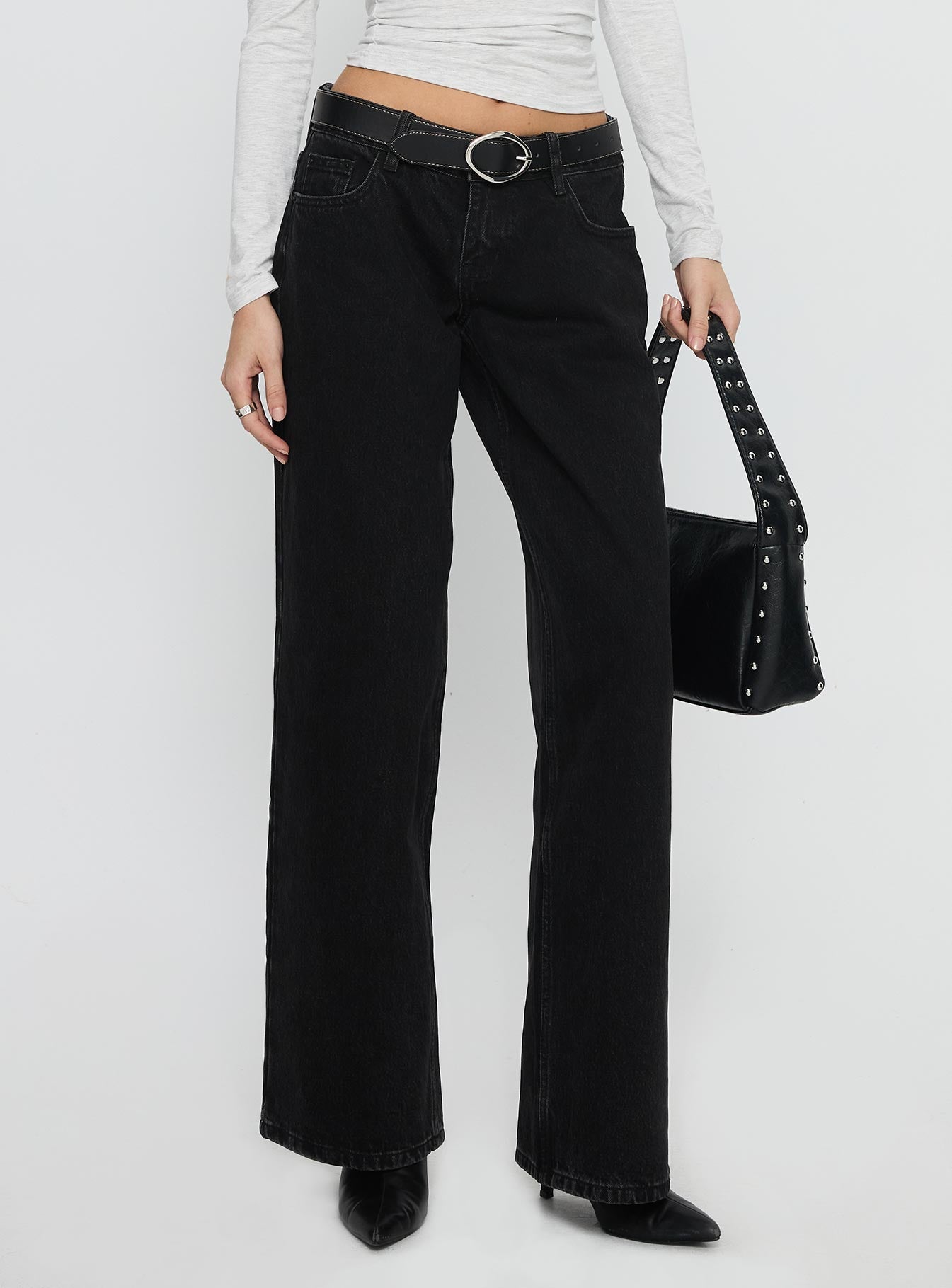 Ellanor Low Rise Straight Leg Jean Washed Black - Image 2