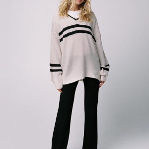 Cherize Ribbon Stitch Pant Black