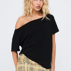 Icon Baby Off Shoulder Top Black