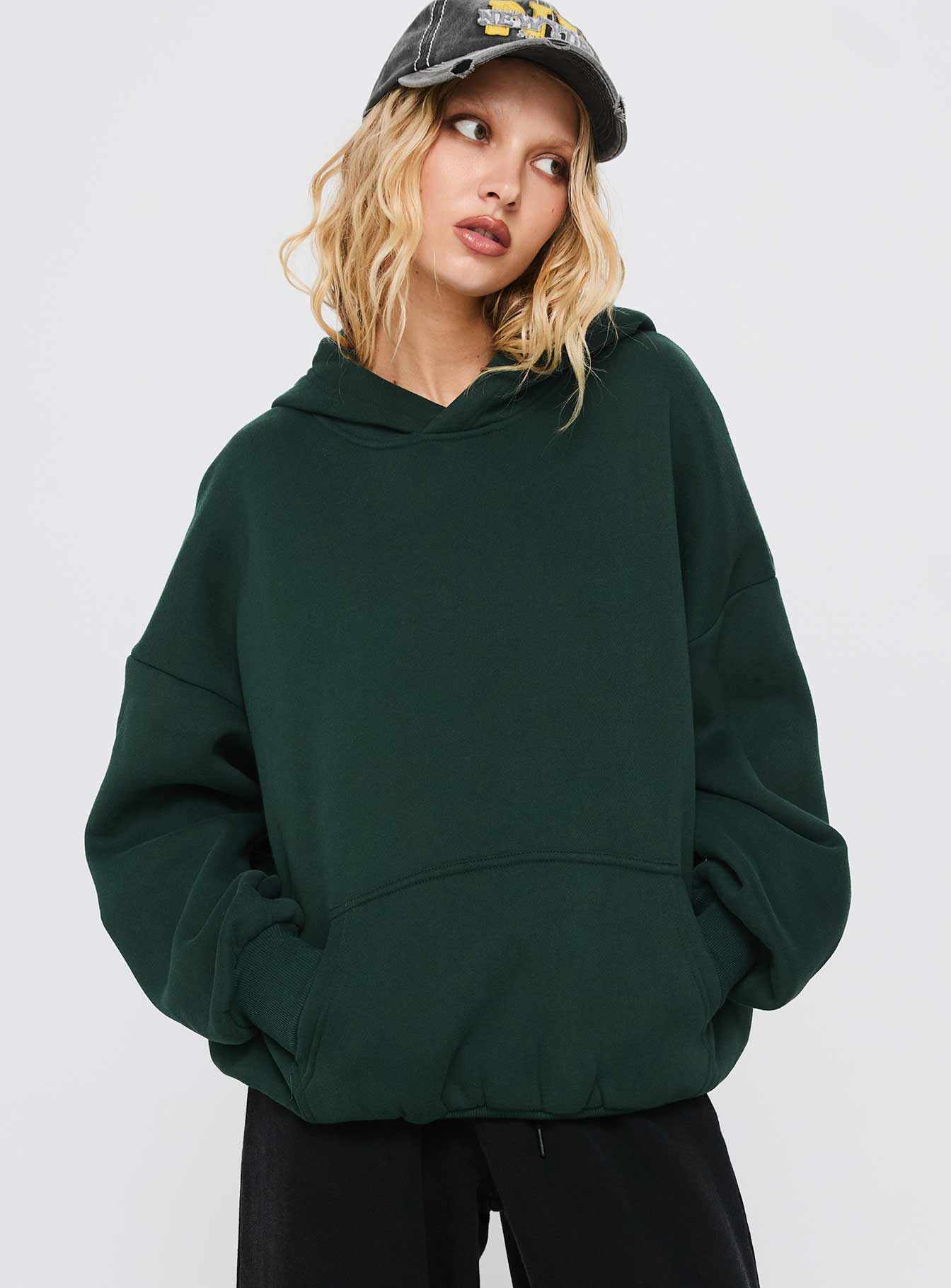 Good Luck Graphic Hoodie Green / Blue - Image 2