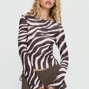 Casidee Long Sleeve Top Zebra
