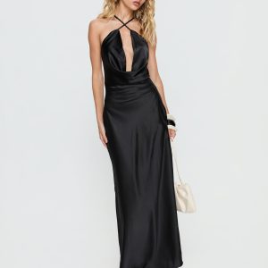 Paradox Cowl Maxi Dress Black