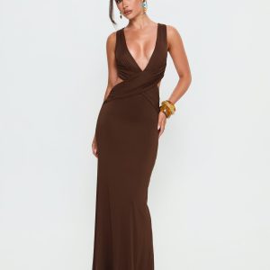 Bambia Maxi Dress Dark Brown