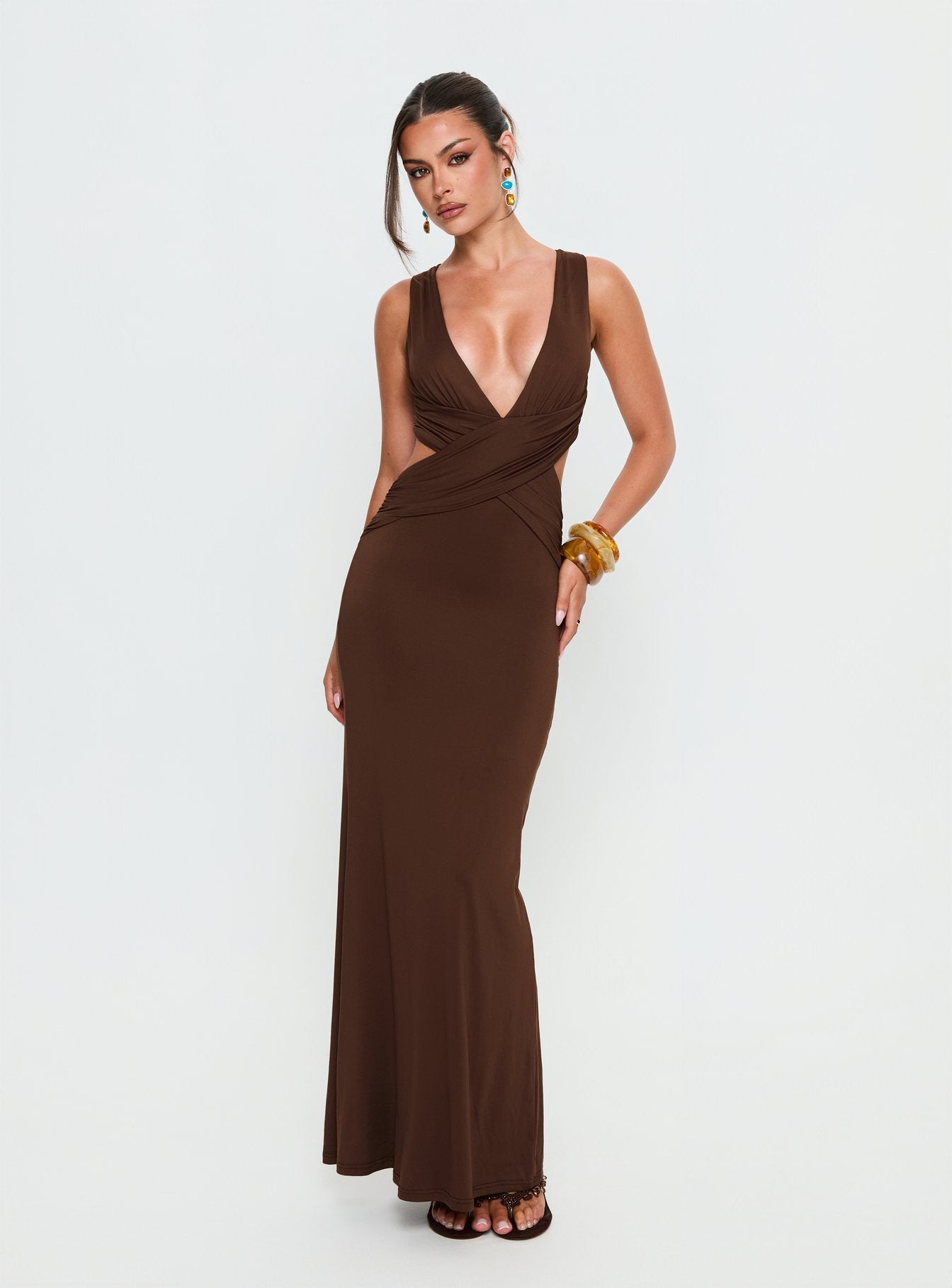 Bambia Maxi Dress Dark Brown