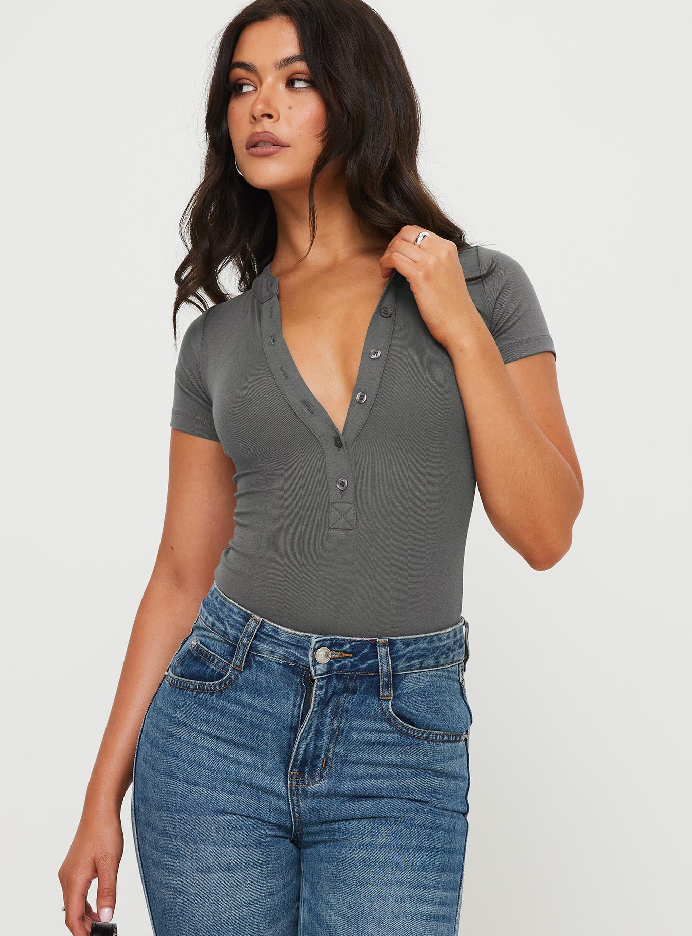 Kandis Bodysuit Marle Grey - Image 2