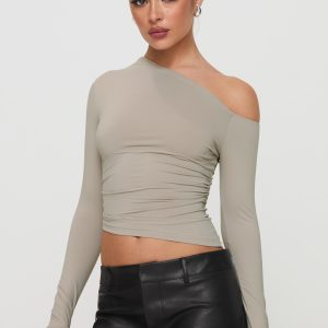 Unplugged Long Sleeve Top Grey