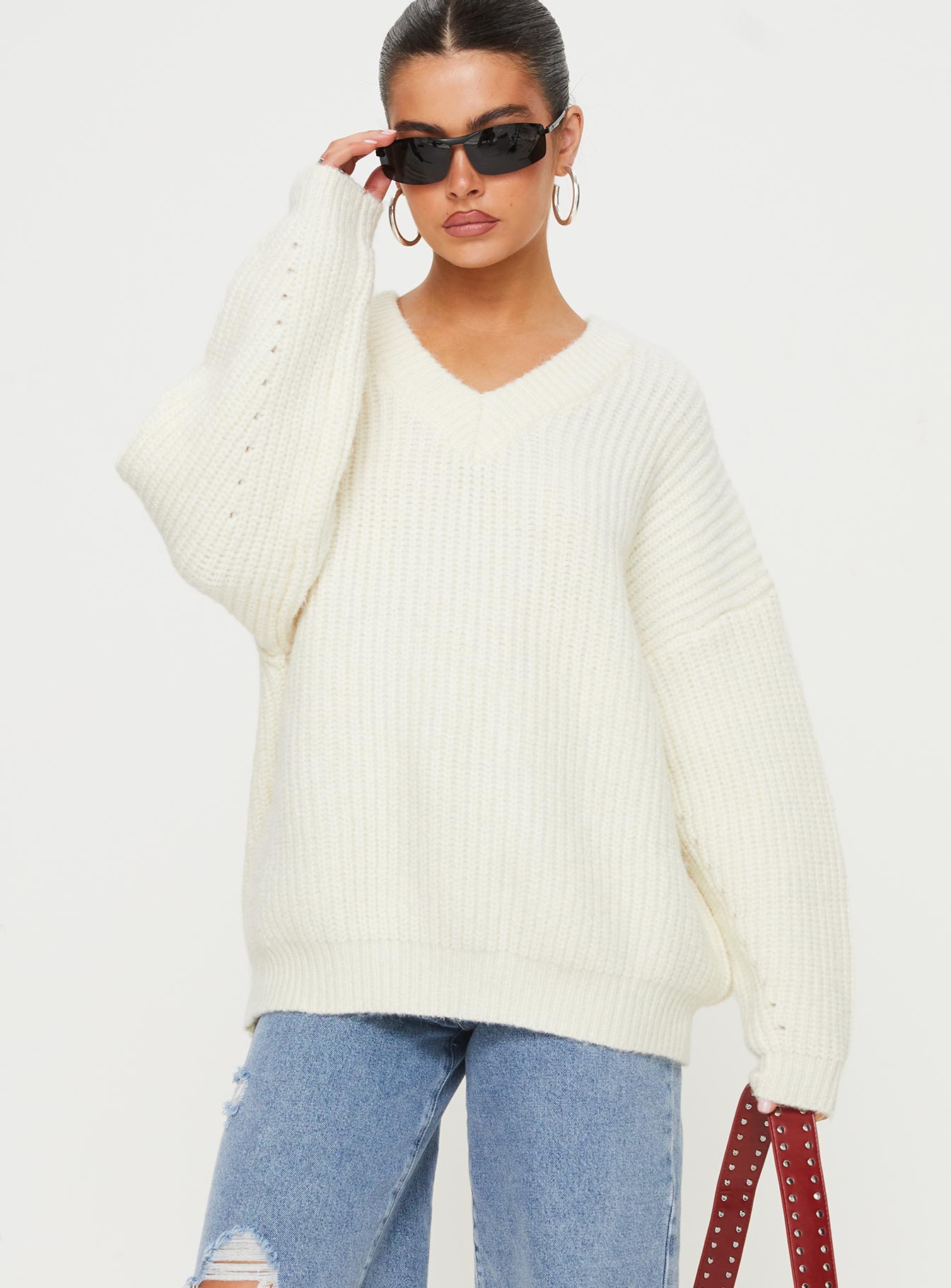Jem Oversized Sweater Cream - Image 2