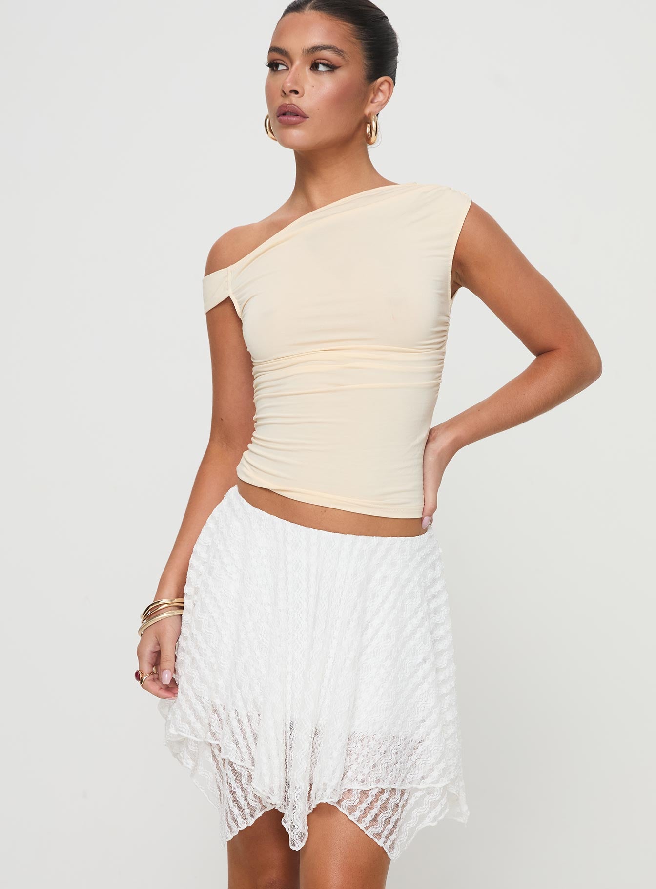 Blossomia Mini Skirt White - Image 2
