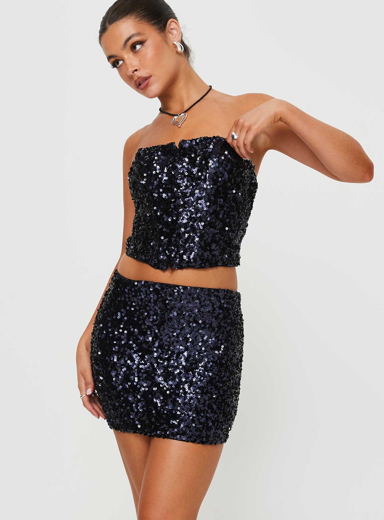 Moonlight Mini Skirt Navy - Image 4