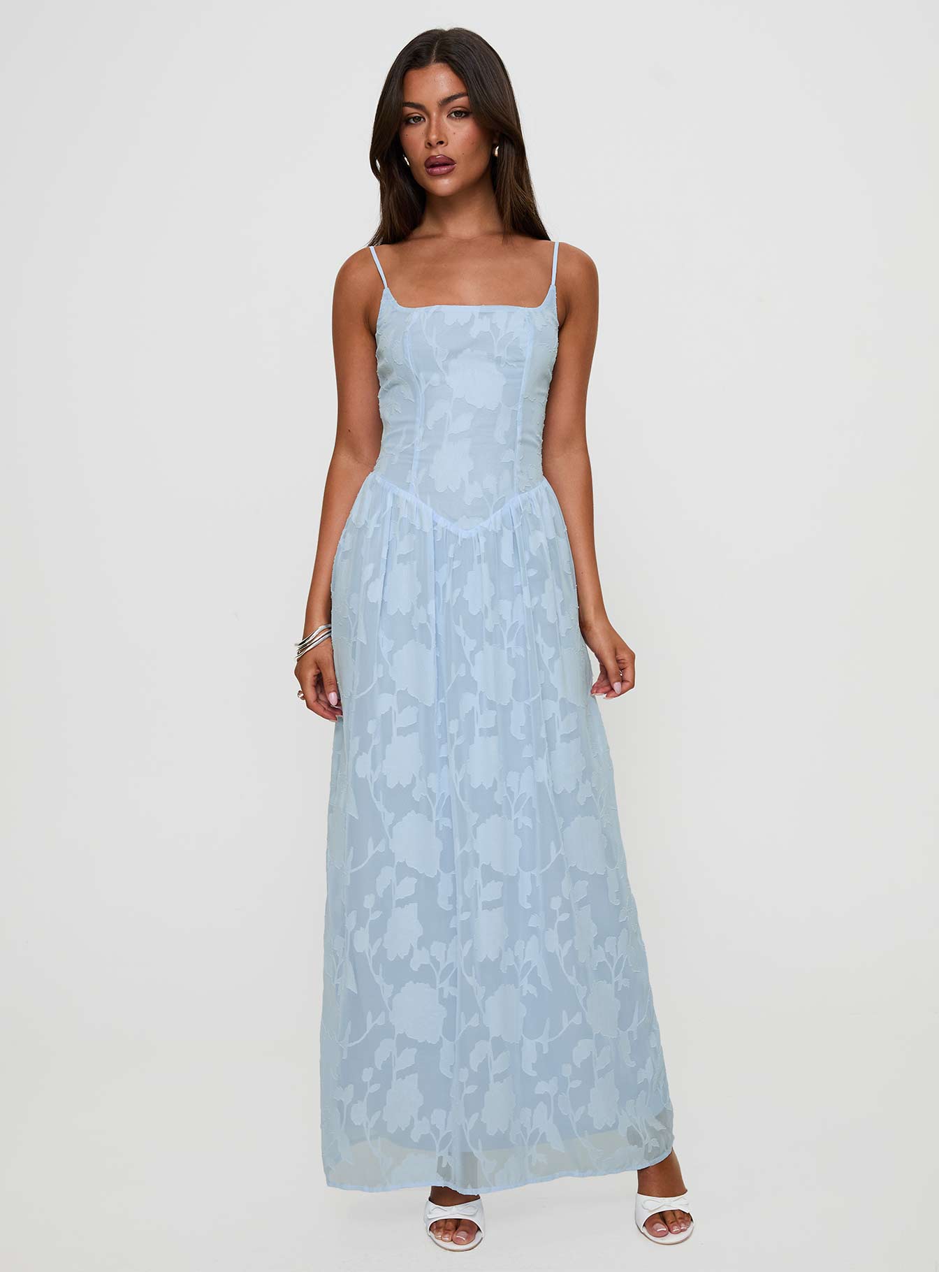 Angeleina Maxi Dress Blue Floral - Image 2
