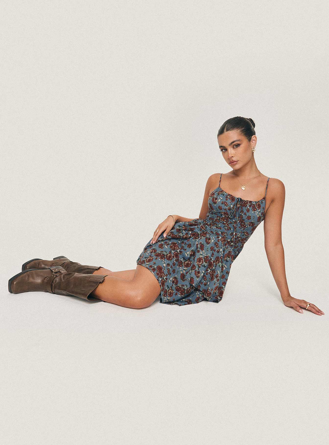 Barrett Mini Dress Blue / Floral - Image 2