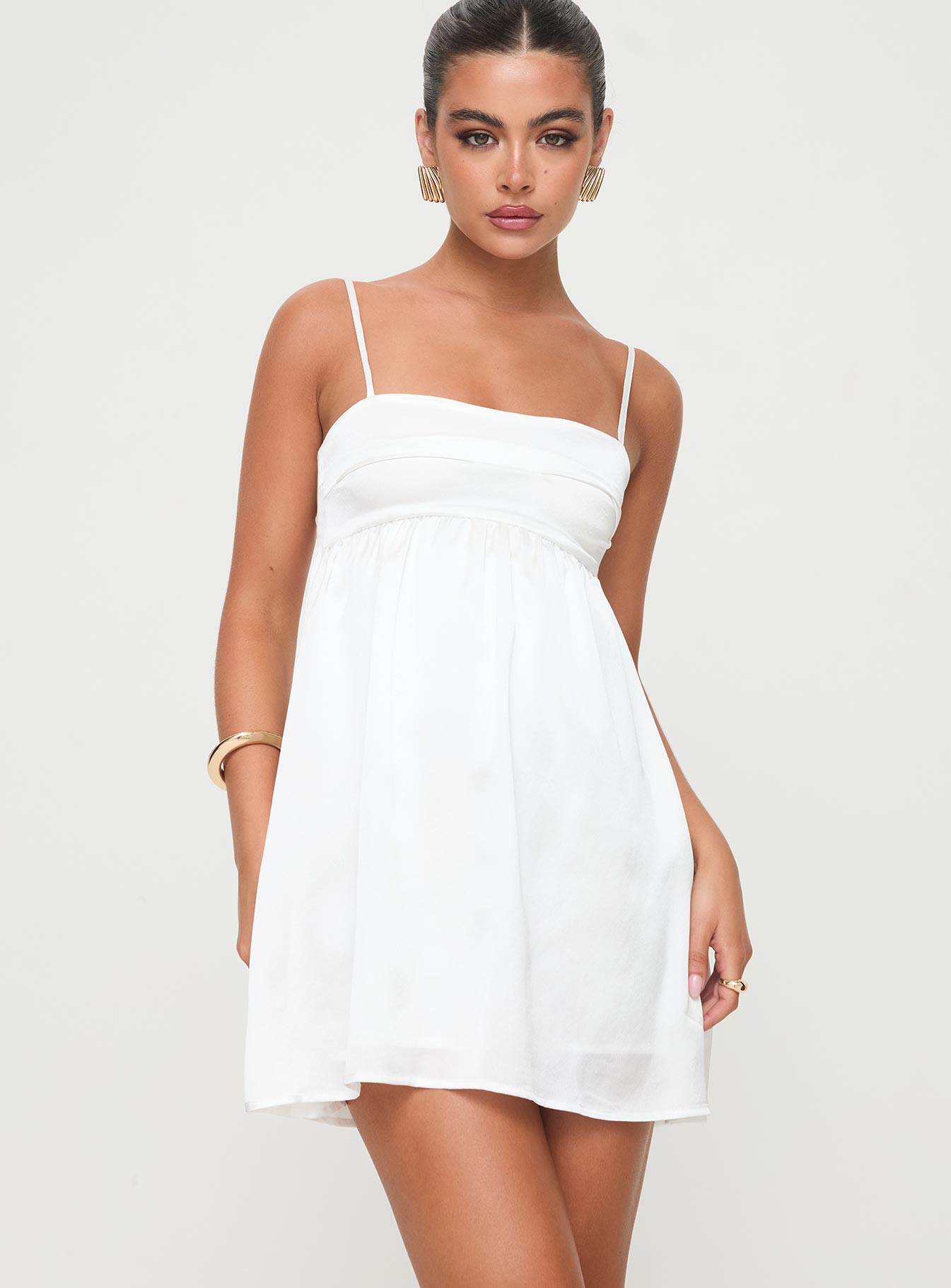 Ortega Mini Dress White Petite - Image 2