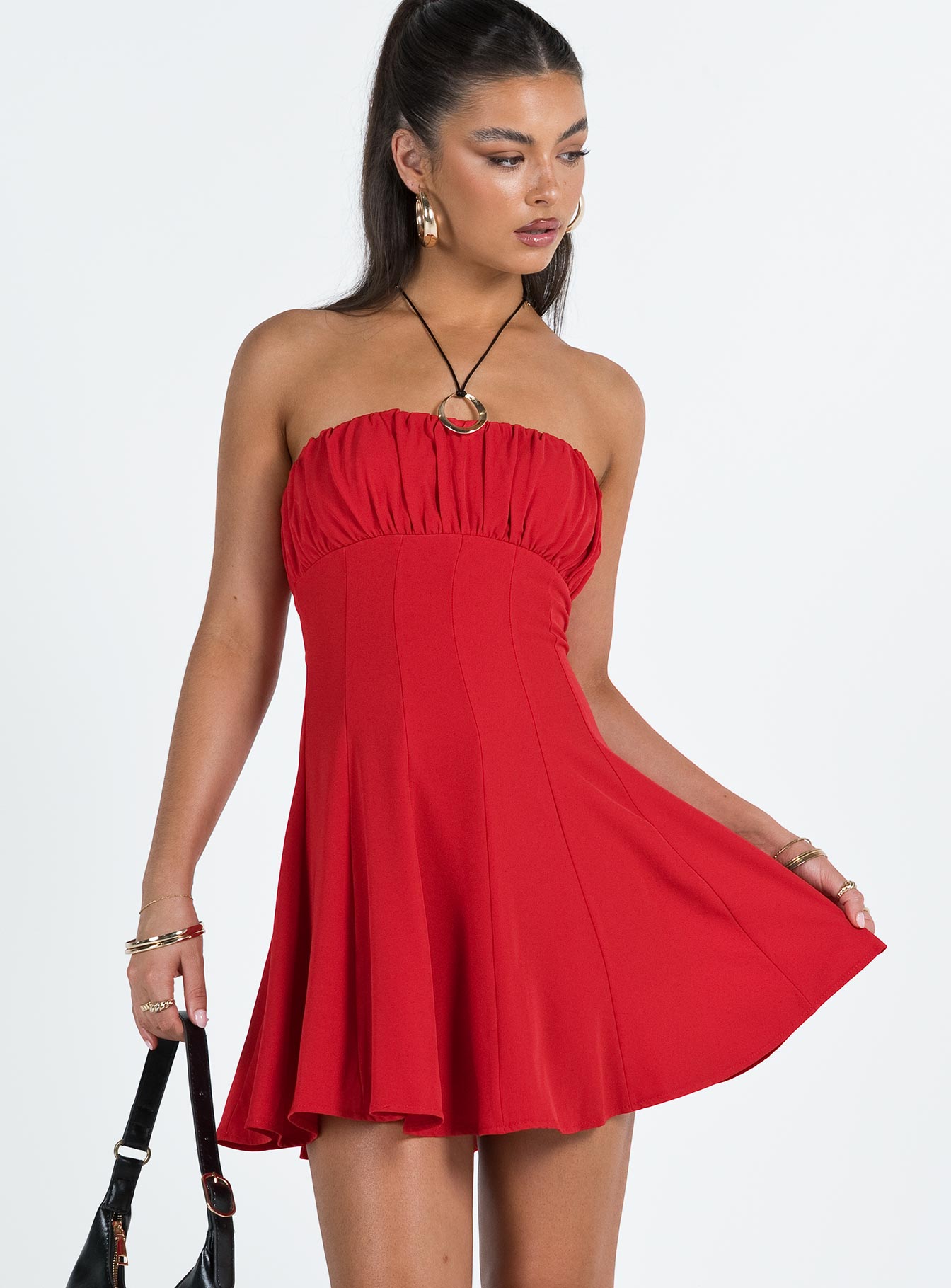 Largo Strapless Mini Dress Red - Image 2