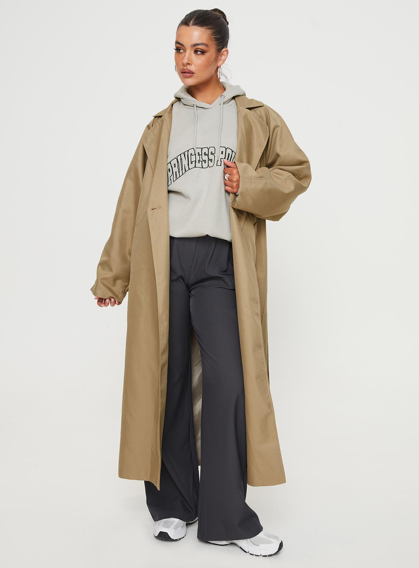 Pave The Way Trench Coat Beige - Image 2