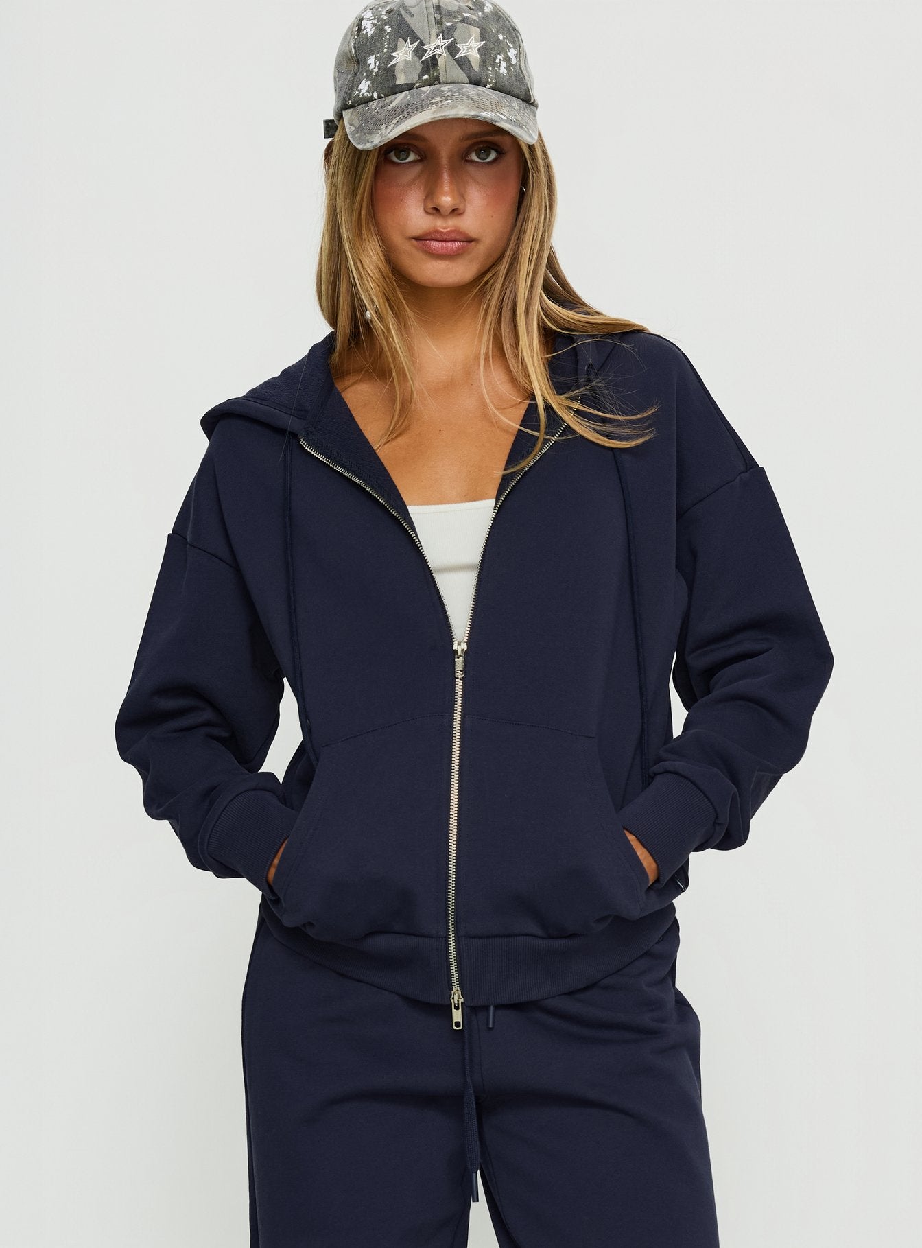 All Day Oversized Hoodie Navy - Image 2