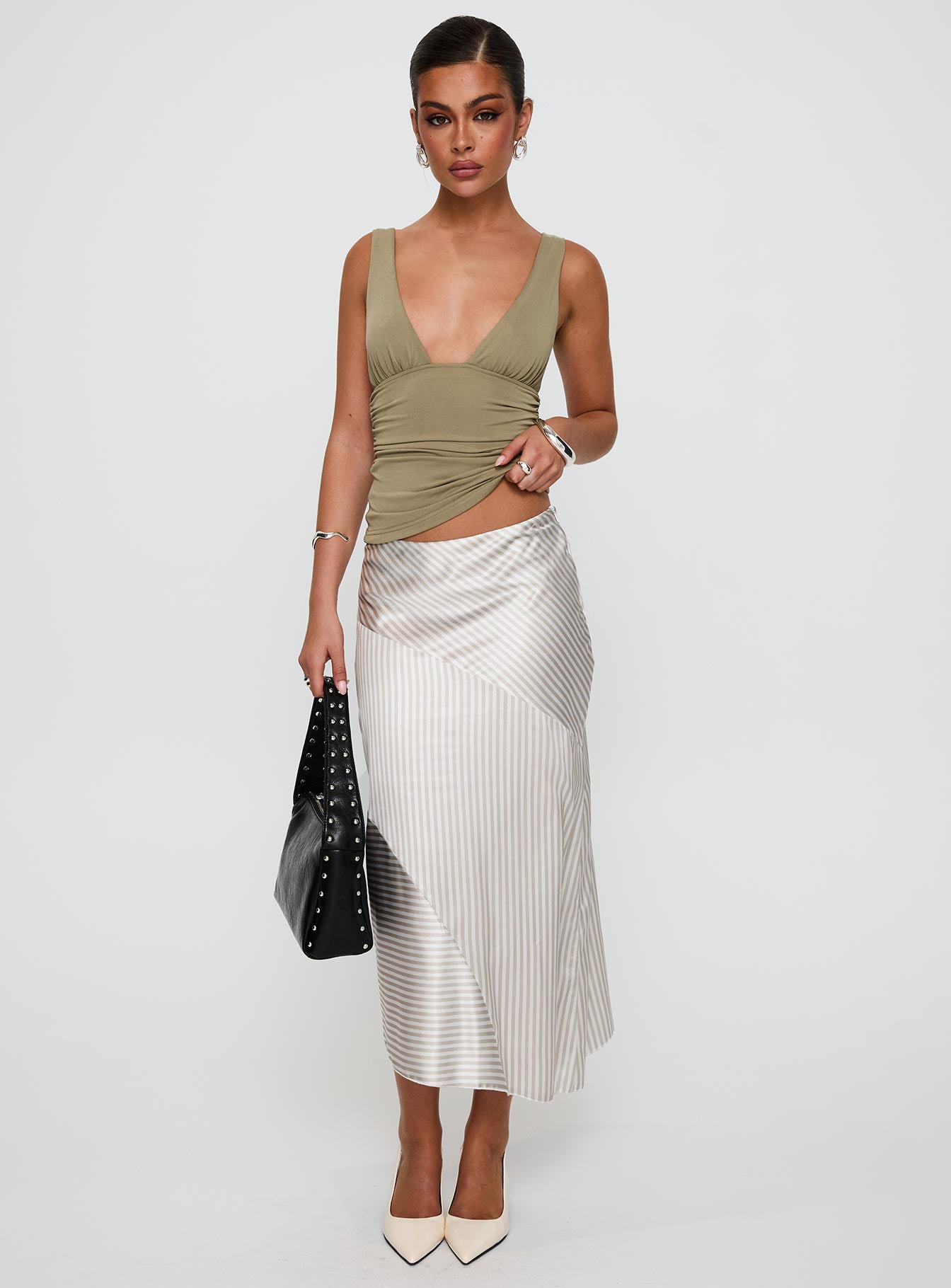Priscella Asymmetrical Midi Skirt Multi - Image 2
