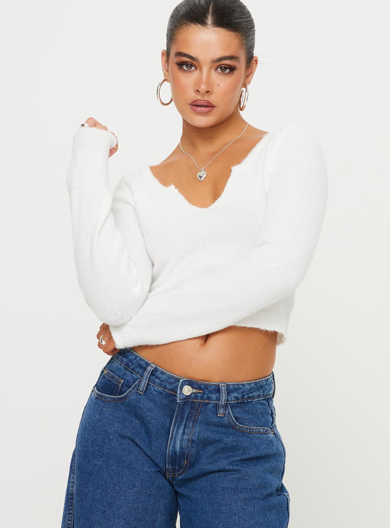 Shalini Long Sleeve Top White - Image 2