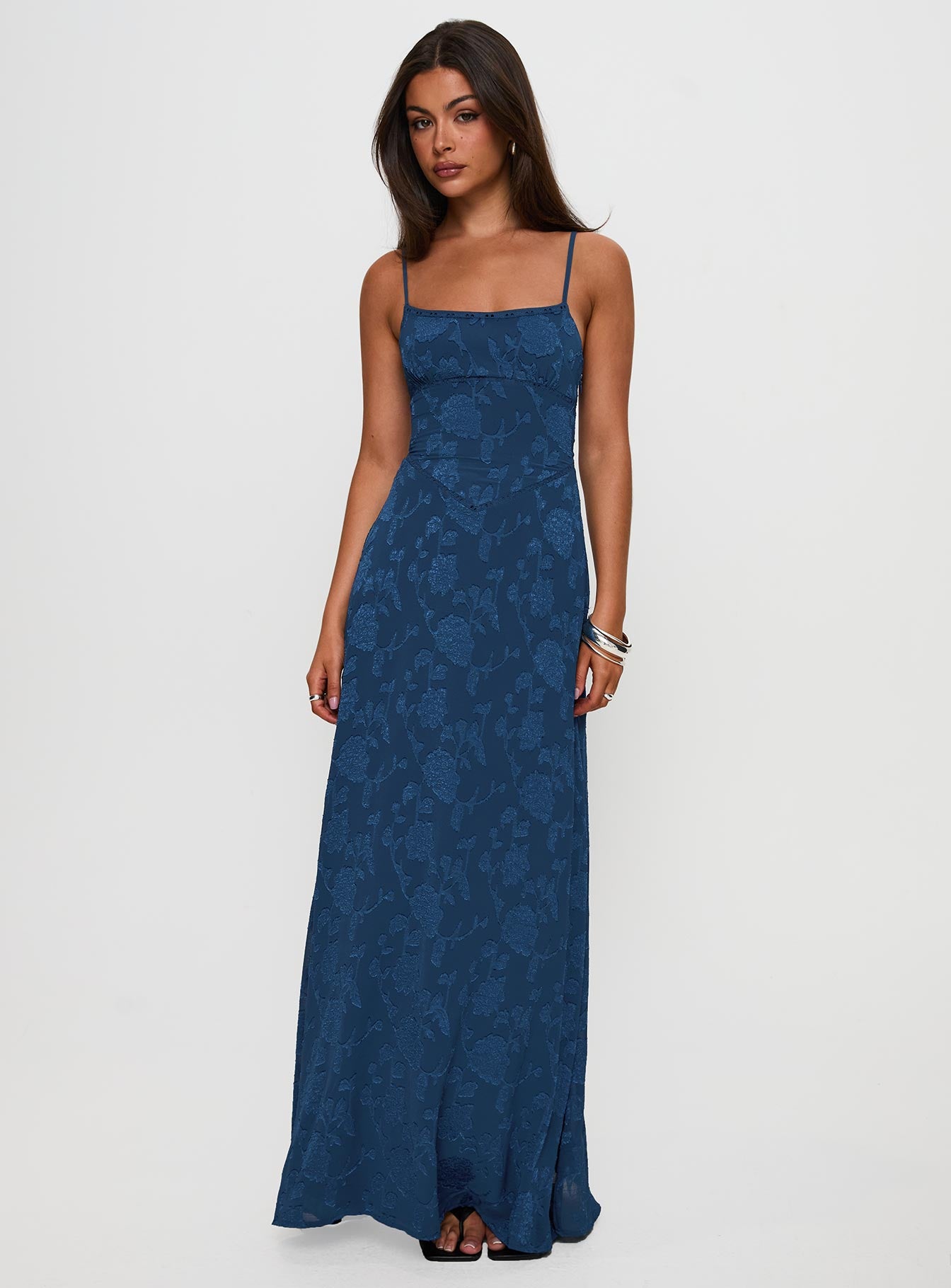 South Of France Maxi Dress Navy - Image 2