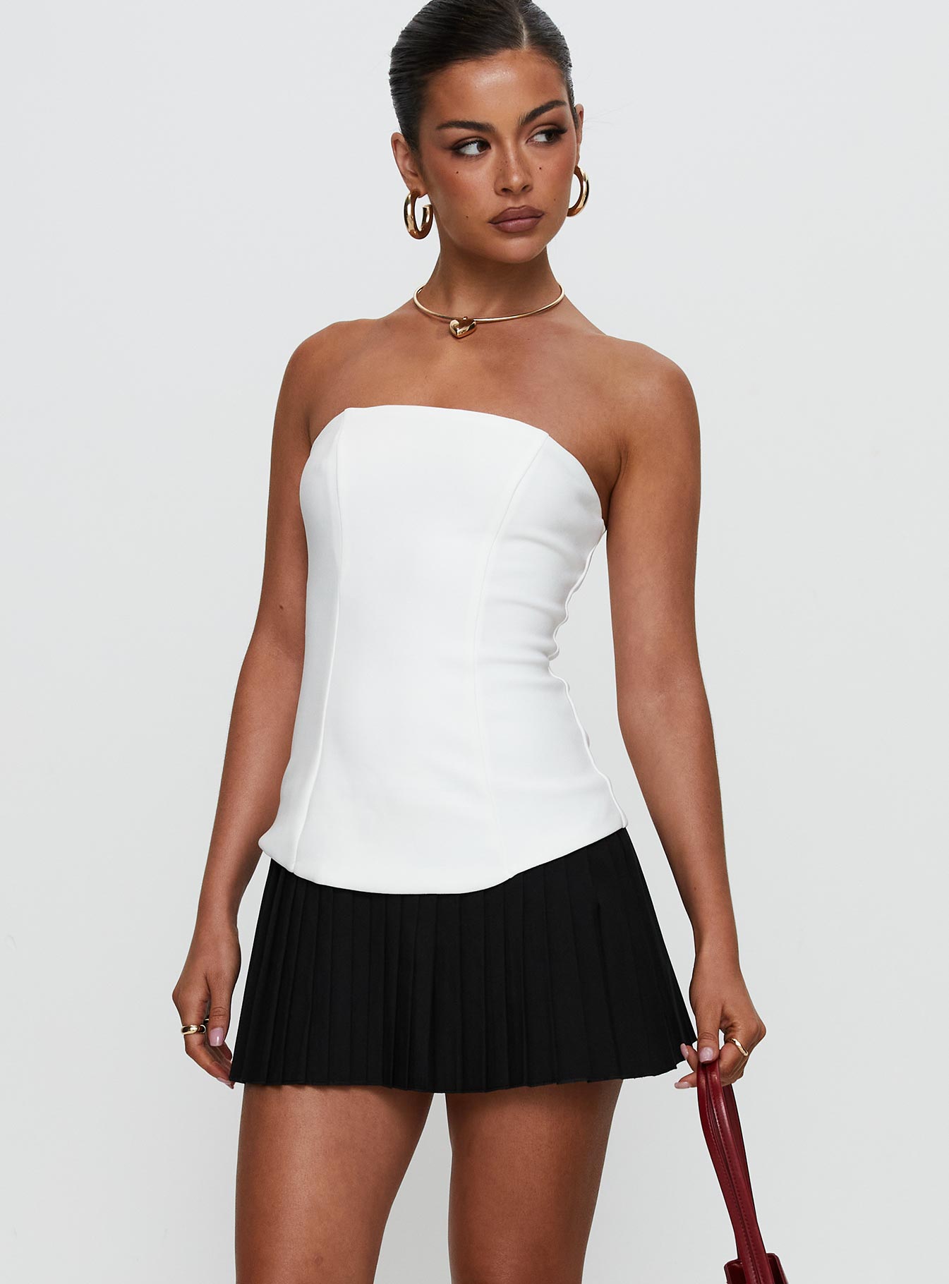 Obsessed Strapless Mini Dress White - Image 2
