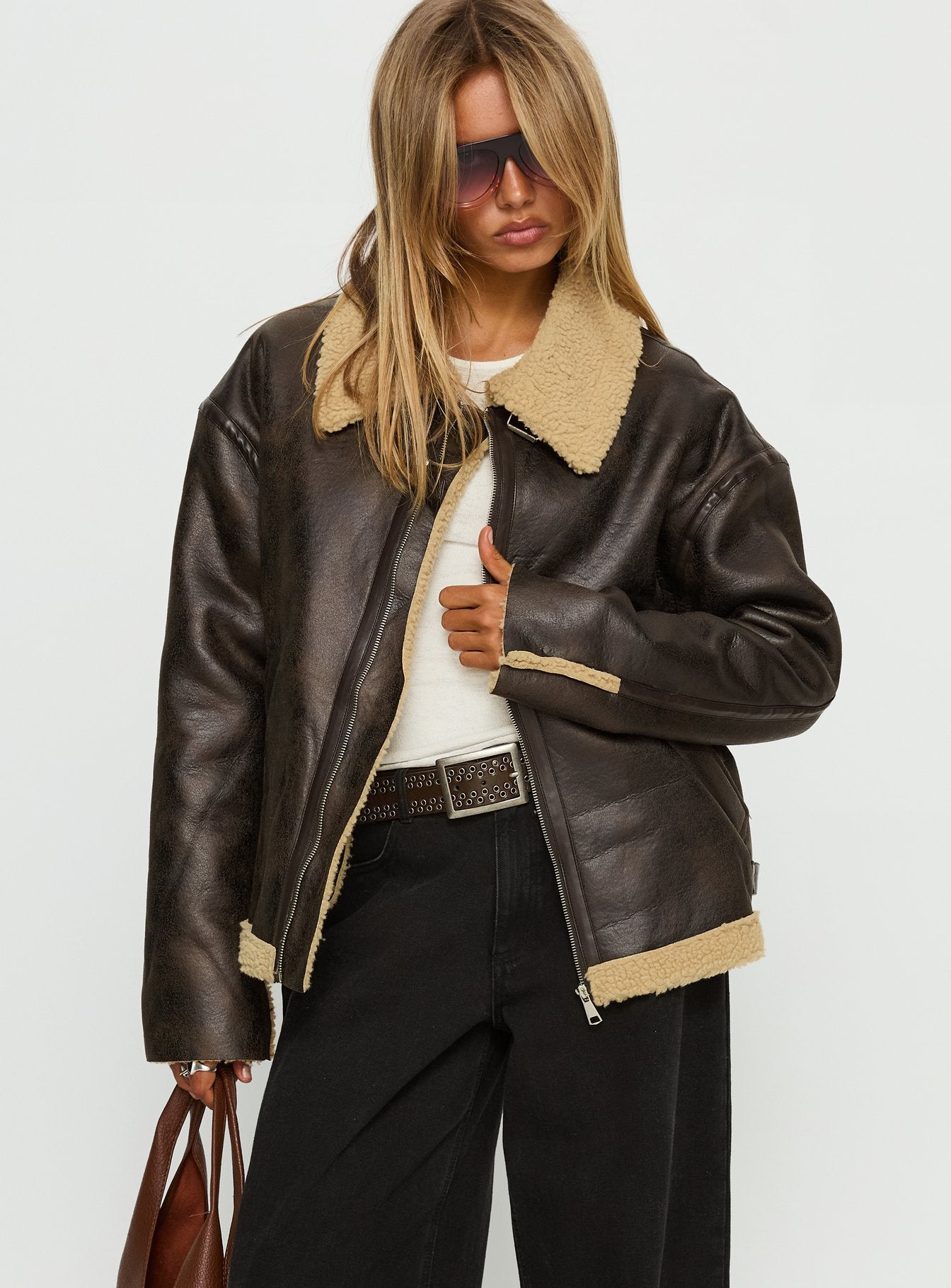 Benetta Collared Jacket Brown - Image 2