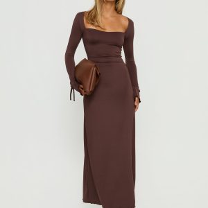 Dalzine Maxi Dress Chocolate