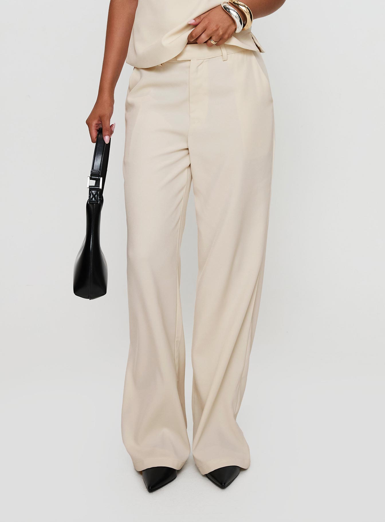 Irresistible Wide Leg Pant Cream Petite - Image 2