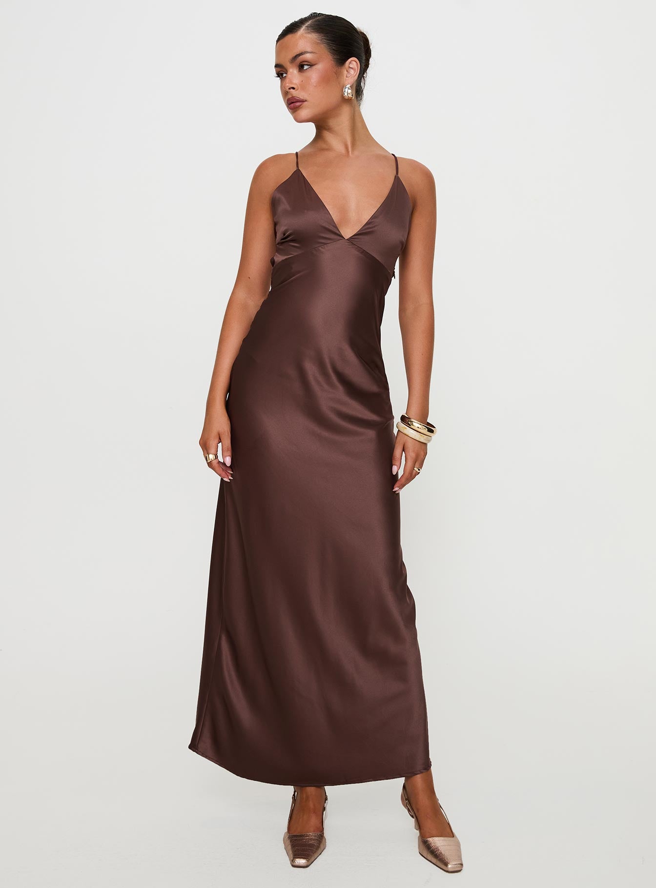 Angels Only Maxi Dress Chocolate - Image 2