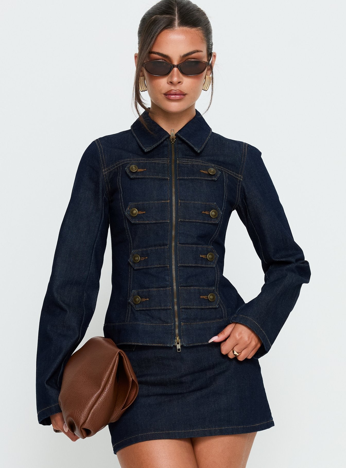 Cristen Cadet Buckle Denim Jacket Indigo - Image 2
