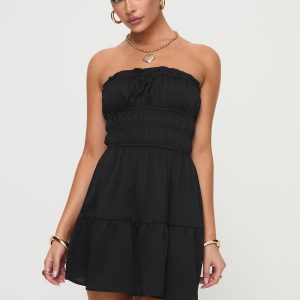 Joie Strapless Mini Dress Black