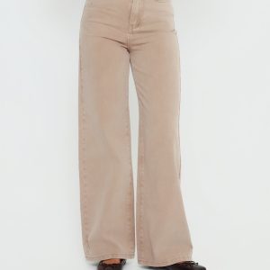 Nicolo High Rise Straight Leg Jeans Concrete