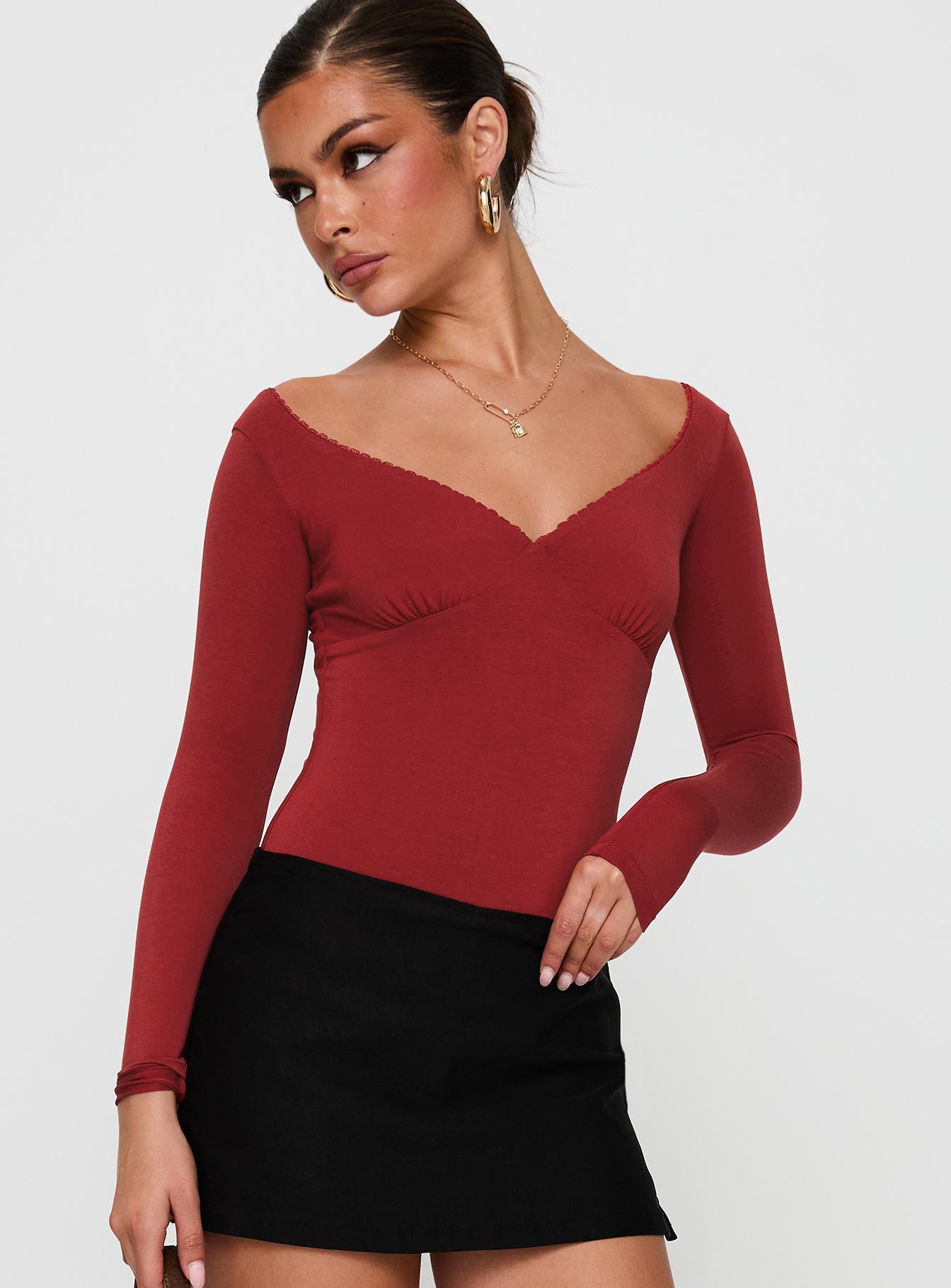 Loveydove Bodysuit Burgundy - Image 2