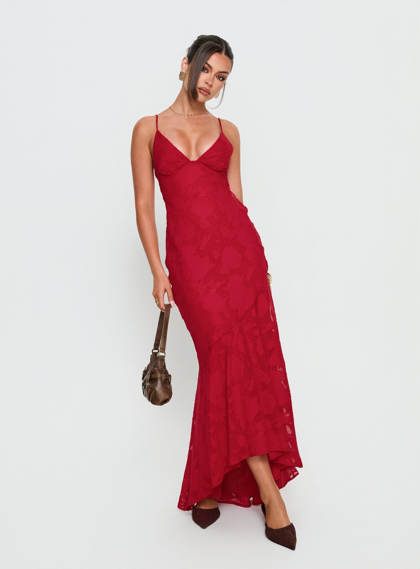 Cyrene Maxi Dress Red - Image 2