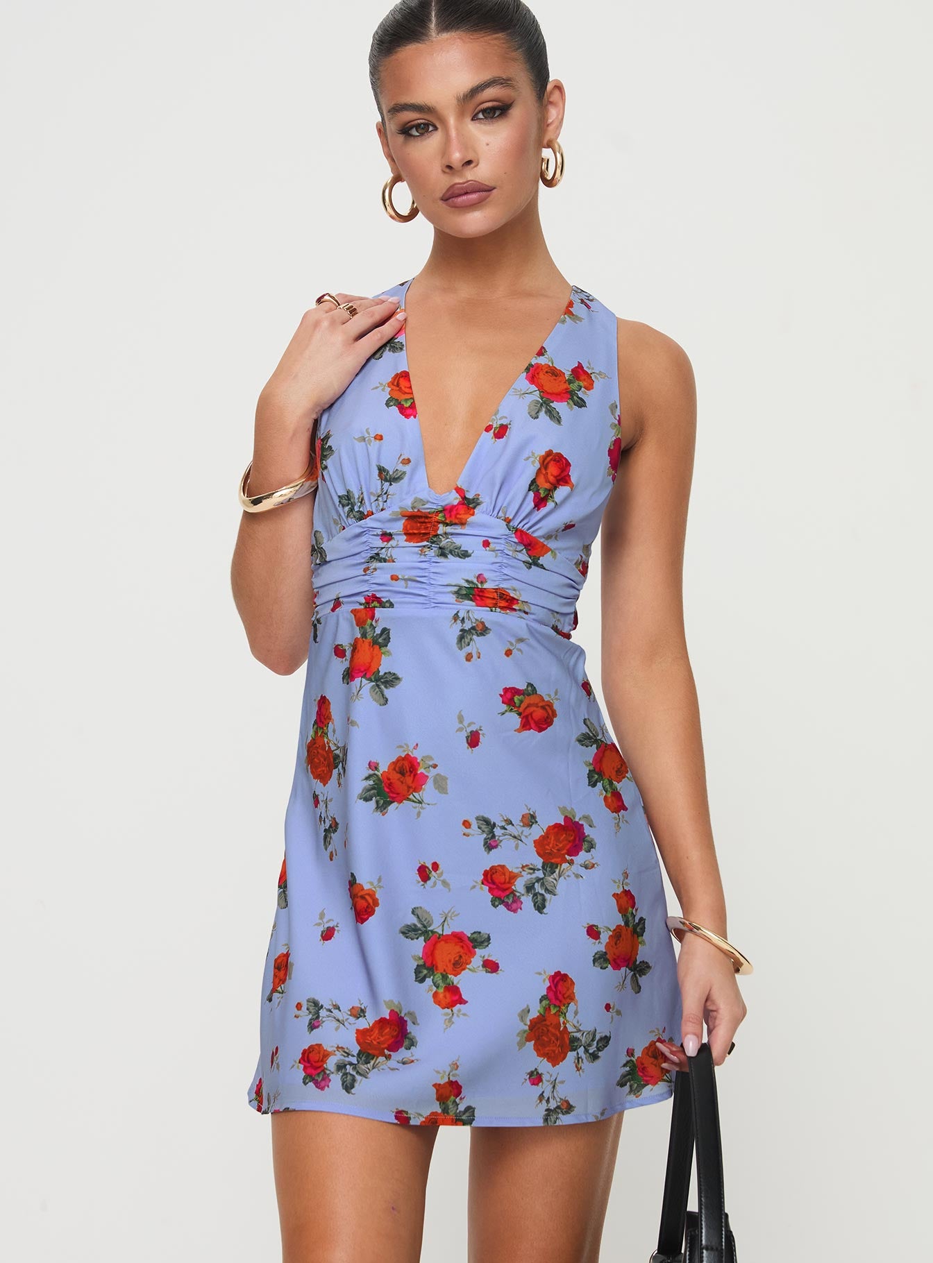 Connelly Mini Dress Blue Floral - Image 2