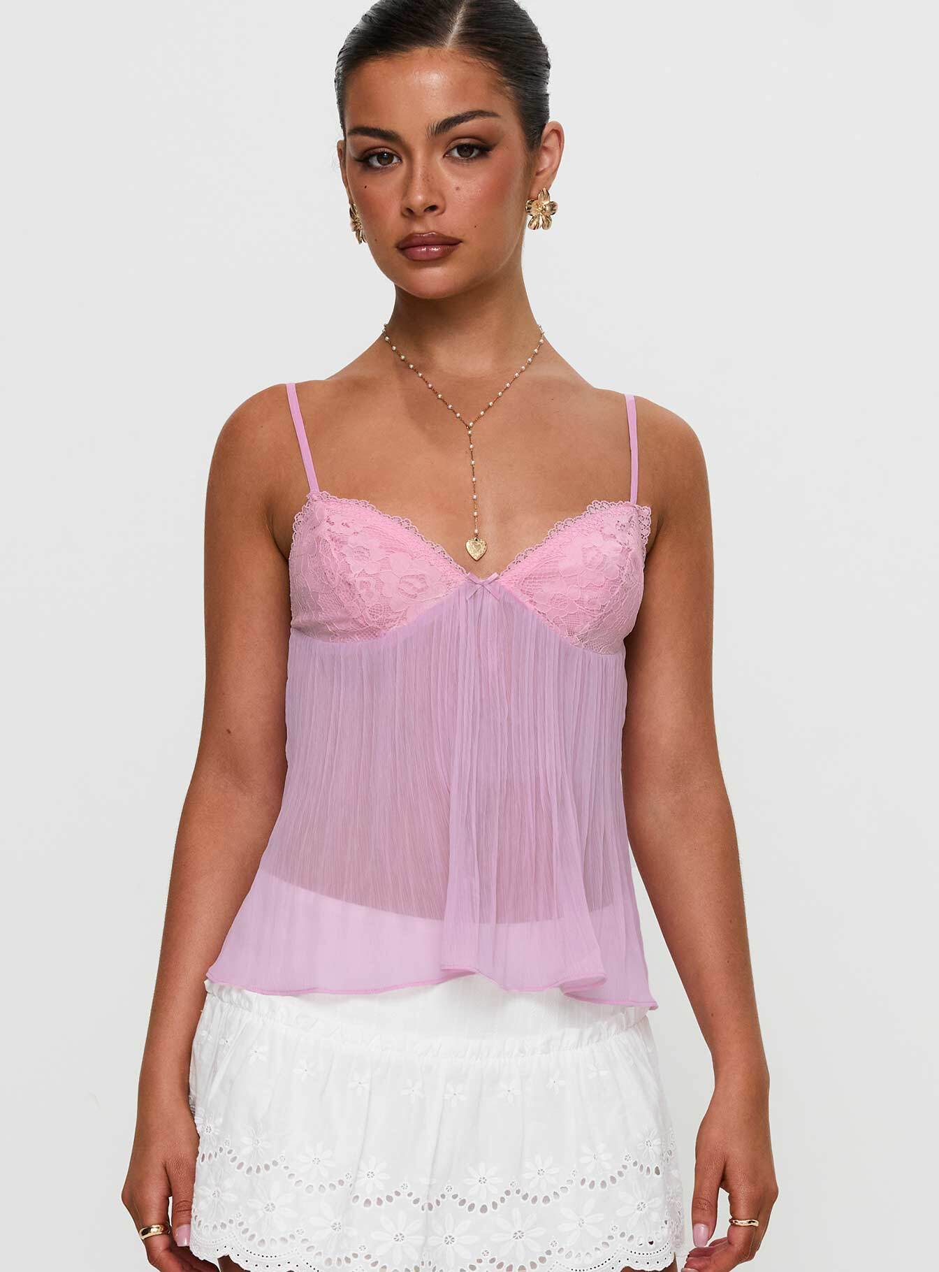 Zami Pleat Top Pink - Image 2