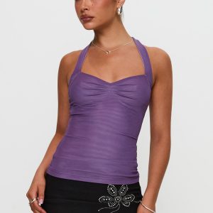 Clovah Halter Top Purple
