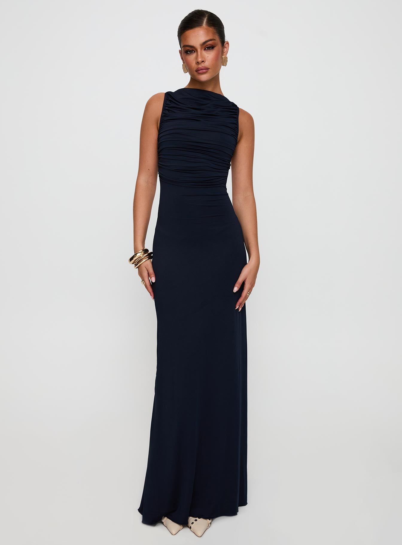 Undeniable Cut Out Maxi Dress Navy - Image 2