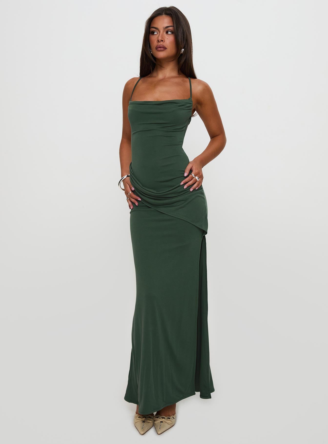 Marchesi Maxi Dress Green - Image 5