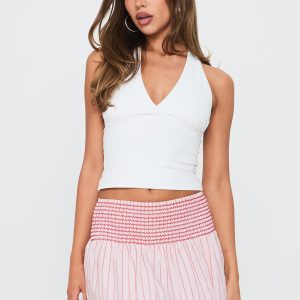 Lilypilly Shirred Mini Skirt Pink Multi