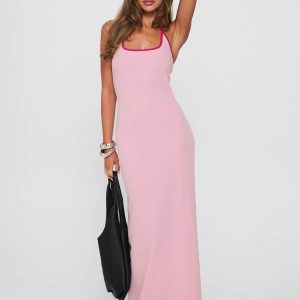 Teisha Halter Maxi Dress Pink