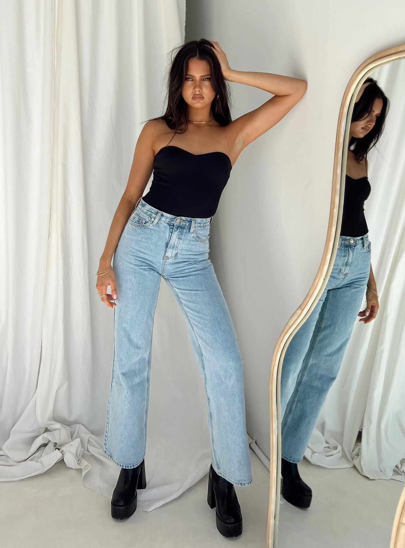 Aston Strapless Bodysuit Black - Image 2