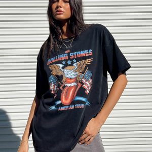 The Rolling Stone American Tour Oversized Tee Black