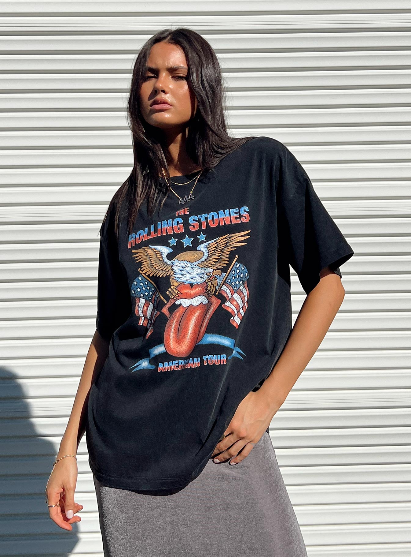 The Rolling Stone American Tour Oversized Tee Black