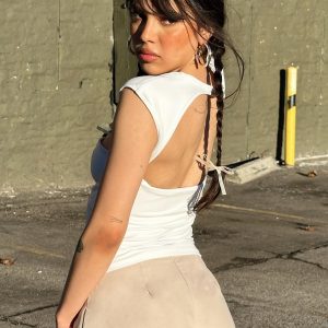 Adella Cap Sleeve Top Ice