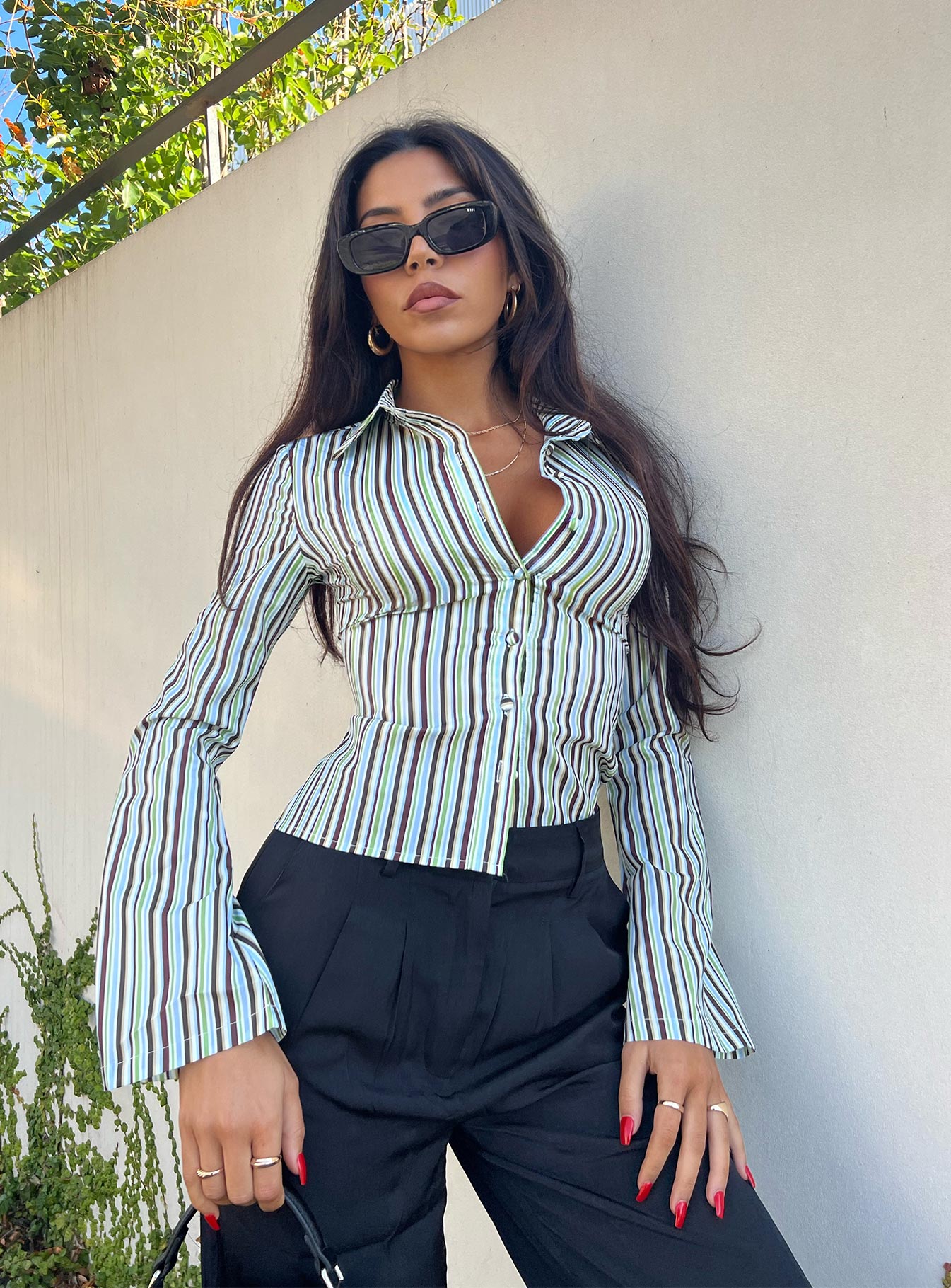 Anni Stripe Shirt Multi - Image 10