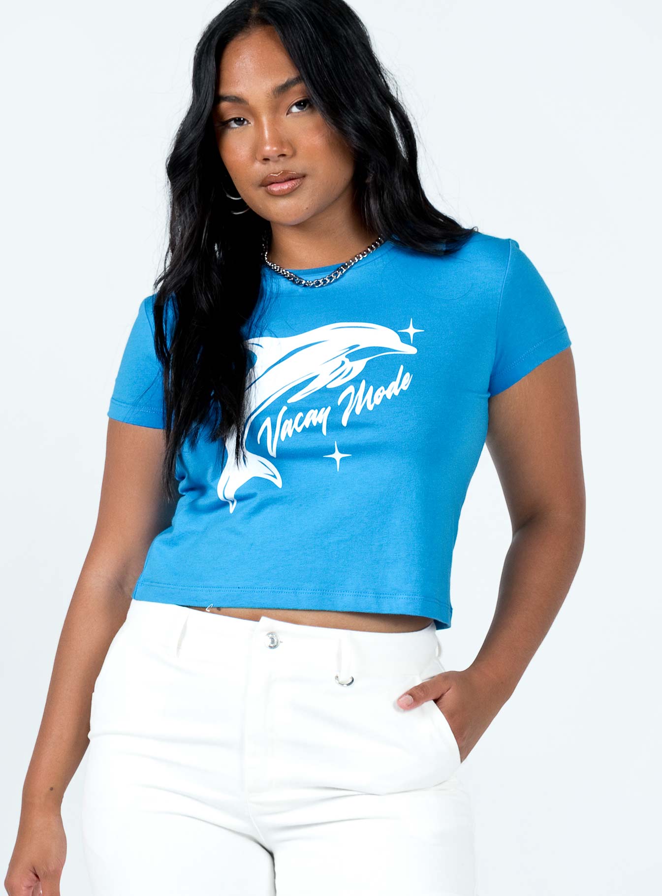 Vacay Mode Tee Blue - Image 2